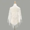 Schals Frauen Dreieck Quasten Spitze Schal Hohl Mesh Floral Gedruckt Elegante Abend Party Schal Sheer Sonnenschutz Wraps