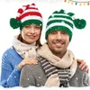 Cappello di lana lavorato a maglia di Natale per uomo e donna con cappello da mago a coda lunga con pompon Cappello lavorato a maglia regalo di Natale