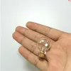 Mini Oblate Glass Bottles Pendants Small Wishing With Cork Arts Jars For Necklace 100pcs/lot good qty Ucuht