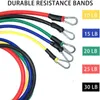 Resistance Bands 11 pcs Fitness Set Pull Tube Rope Elastic Band Gym Home Sport Back Muscle Strength Training Crossfit Equipment 231016