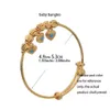 Bangle 4st Lot Dubai Girl Boy Birthday Present Baby Bangless smycken Koppar Justerbar Småbarnsarmband30i