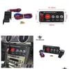 Racing - Startknop Led Toggle Koolstofvezel Auto 12V Contactslot Paneel Motor Pqy-Qt313 Drop Delivery