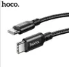 HOCO X14 USB C TO C 60W كابلات الشحن السريع لـ 15 Samsung S20 MacBook Pro Xiaomi Charger Type-C
