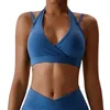 Yoga Outfit Soutien-gorge de sport pour femmes Push Up Crop Top Sexy Vêtements dos nu Tops blancs 2023 Fitness Train Sportswear Femme Gym