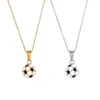 Pendant Necklaces Fashion Stainless Steel Football Necklace Women's Sweet And Romantic Sports Master Sweater Chain Birthday Party Jewelry