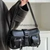 Bolsas de hombro Cuerpo cruzado Harajuku Vintage Gótico Bolso negro Bolso Eestésico Elegante Punk Bolsos bolsos Bolsos de hombro