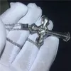 Vecalon Big Cross Pendant 925 Sterling Silver 5Aジルコンウェディングエンゲージメントペンダント