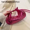 Bottegavenetas tourne le sac tissé tissé authentique en cuir noué haute beauté pour l'édition coréenne réseau simple rouge tidewwqpg7n