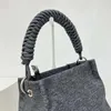 Sacs de soirée Denim pour femmes Sac à main de luxe et sac à main 2023 en Corée du Sud Casual Petite épaule Bandoulière Weave Top Poignée