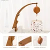 Mobiles# Baby Rattles Crib Mobiles Imitation Wood Grain Infant Bed Decoration Newborn Toys Developing Diy Accessories Crib Holder Arm Bra Q231017