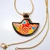 Tree of Life Series 18K gold-plated enamel necklaces woman Fan Pendant colar women necklace for gift fashion jewelry251Y