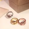 Elastic Snake Ring Golden Classic Fashion Party Jewelry for Women Rose Gold Wedding Luxurious Snake Open Size Rings Shipp240V