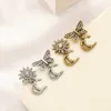 Classic Brand Double Letter Earring Luxury Designer Stud Earrings Famous Women Premium Jewelry Charm Earrings Gift Couple 18k Gold Plated 925 Silver Accessories