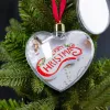 Ornement de boule de noël transparent par sublimation, pendentif imprimé Double face par Sublimation, décorations d'arbre de noël à monter soi-même 17