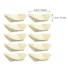 Disposable Dinnerware 150pcs Wooden Sushi Boat Serving Tray Grease Resistant Snack Containers