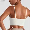 Kvinnors spårningsdräkter Lycra Yoga Sling Bh Fitness Vest utanför bär Crop Top Fe Lingerie Gym Push-Up Sports BH Women Underwear Bralette Jerl231017