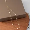 Pendanthalsband över hela Sky Star Freshwater Pearl Necklace A 14 K Gold Plated Contracted Temperament Super Female Wholesale 231017