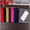 15 20cm6 8 pouces sac à cordon en velours sac cadeau porte-faveurs sacs de téléphone floqués pochettes à bijoux 100 pièces Whole281U