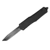 Classic A07 Large AUTO Tactical Knife 440C Black Oxide Blade Zn-al Alloy Handle EDC Pocket Knives with Nylon Bag