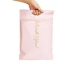 Cadeau cadeau 100pcs enveloppes adhésives portables sacs poly mailer courrier cheveux faisceaux cadeaux de fête boîtes pochettes rose / noir