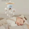 Mobiles# Let's Make Baby Rattles Crib Mobiles Toy Bed Bell Bracket Musical Box 0-12 month Mini Cloud Cotton Carousel For Cots Projection Q231017