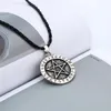 Anhänger Halsketten Exquisite Große Rune Nordic Choker Viking Pentagramm Schmuck Halskette Wiccan Pagan Norse1304f