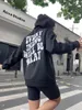 Dameshoodies Alles komt goed Creatieve Letter Hoody Vrouwelijke Casual Pocket Hoodie Mode Losse kleding Warme comfortabele trui