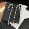 3 style Klasyczne długie kryształowe kolczyki luksusowe srebrne kolczyki dla kobiet naturalne kolczyki perłowe biżuteria 23101612Z