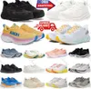 Hoka Hokas One Bondi Clifton 8 9 Buty do biegania Kawana dla mężczyzn Kobiety Triple White Black Blanc de Blanc Mens Women Treners Sneakerssh