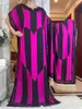 Abbigliamento etnico 2023 Abiti estivi a maniche corte da donna africana con grande sciarpa Stampa floreale allentata Boubou Maxi Islam Abito da donna Abaya