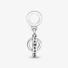 100% 925 Sterling Silver Logo Cercles Dangle Charms Fit Original Bracelet à breloques européen Mode Femmes Bijoux de fiançailles de mariage 2142