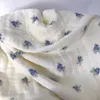 Quilts Baby Blueberry Print Muslin Blanket for Babies born Summer Blanket Cover 4 Layer Organic Cotton Muslin Napping Quilt Covers 231017