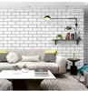 Wallpapers branco tijolo papel de parede adesivo rolo diy auto adesivo sala de estar casa cozinha banheiro decorativo papel de parede folha de alumínio botto