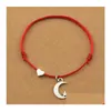 Bedelarmbanden 20 stks/partij Lucky Red String Cords Love Heart Star Moon Charm Armbanden voor vrouwen Vrouw Minnaar Sieraden Sieraden Armbanden