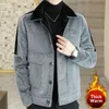 Men's Wool Blends Solid Color Thickening Jacket Lapel Outwear Top Men Blend Trench Coat Trendy Abrigo Largo Hombre Winter 231017