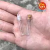 2ml Mini Glass Bottles Pendants With Cork or Rubber Stopper Small Bottle Decoration Crafts Vials Jars Gift DIY 100pcsgood qty Anqfm