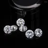 Anelli a grappolo 100% vero diamante Moissanite pietra preziosa sciolta VVS1 D incolore 3 eccellente pietra a taglio brillante rotondo gioielli fai da te Lab226d