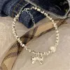 Braccialetti di collegamento coreano scintillante bowknot braccialetto di fascino braccialetto per donne ragazze fatti a mano perla regali di gioielli per feste Sl424