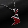Ожерелья с подвесками из нержавеющей стали, ожерелье с флагом Тринидада и Тобаго, модные ювелирные изделия246R