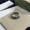 Vintage Couple Bague Designer Anneaux Pour Femmes Hommes Personnalité En Argent Sterling Bague De Fiançailles Amoureux Cadeau De Noël Bijoux De Haute Qualité