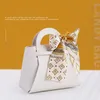 Present Wrap Creative Leather Gifts Bag With Scarf Christmas Candy Packaging Box Mini Handbag Wedding Favors and For Party Supplies