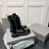 Designer Luxus Balenciga Herbst Winter klassische Stiefel Rindsleder matte helle Farben Reißverschluss Schuhe Damen flacher oberschenkelhoher Stiefel m1017