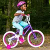 Bicicletas Correpasillos GISAEV 18 In. Bicicleta Sea Star Girl color morado metálico Freno de contrapedal fácil de usar Simplemente pedalee hacia atrás hasta detenerse. Q231018