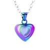 Pendant Necklaces Small Heart Cremation Jewelry Urn Necklace For Ashes Glass Locket Human/Pet