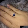 Anéis de banda Demon Evil Eye Reduzem a pressão Anel de vidro frisado para mulheres Requintado Relax Ansiedade Fidget Meditação Anéis Ajustáveis Jóia Dhh9A