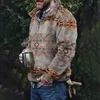Herrtröjor 2023 mode våren dubbelsidig fleece tröja jacka turtleneck varm kappa manliga pullover-knapprockar