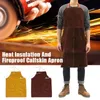 Aprons Professional Welding Apron Leather Cowhide Protect Cloths Carpenter Blacksmith Garden Clothing Working Apron 231013