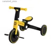 Fahrräder Ride-Ons Tragbares Baby-Dreirad 5-in-1-Kinderpedal-Dreirad Zweirad-Balance-Roller Kinderwagen Outdoor-Indoor-Dreirad Trolley Geschenk für Kinder Q231018