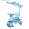 Cyklar Ride-ons Children's Trehycle Barnvagn Trehjulig barnvagn Barncykelbalans Bike Toddler Toys For Kids Car Baby Walker Q231017