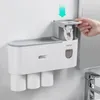 Toothbrush Holders Bathroom Toothbrush Holder Restaroom Storage Rack Toilet Wall-mounted Toothpaste Squeezer Dispenser Home Bathroom Accessories 231013